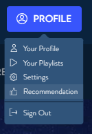 Recommendation button placement.